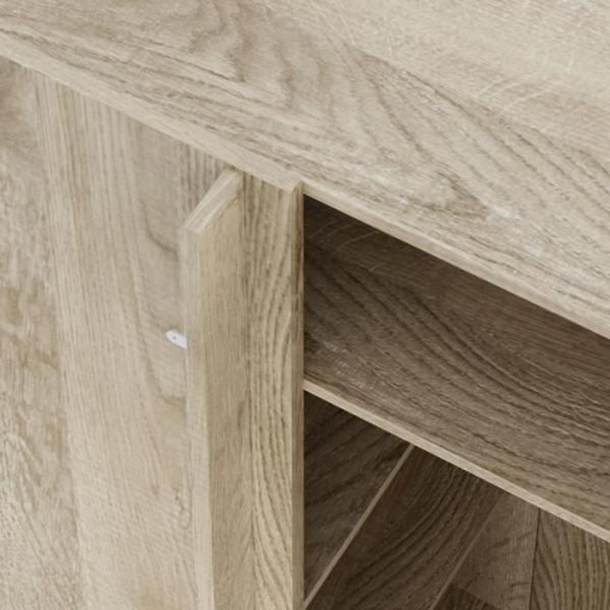 MARKET24 Module dressing d'angle - Décor chene - 3 étageres - 1 tringle a vetements - L100 x P66 x H200 cm