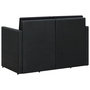 Voir la diapositive 4 : VIDAXL Canape de jardin a 2 places avec coussins Noir Resine tressee