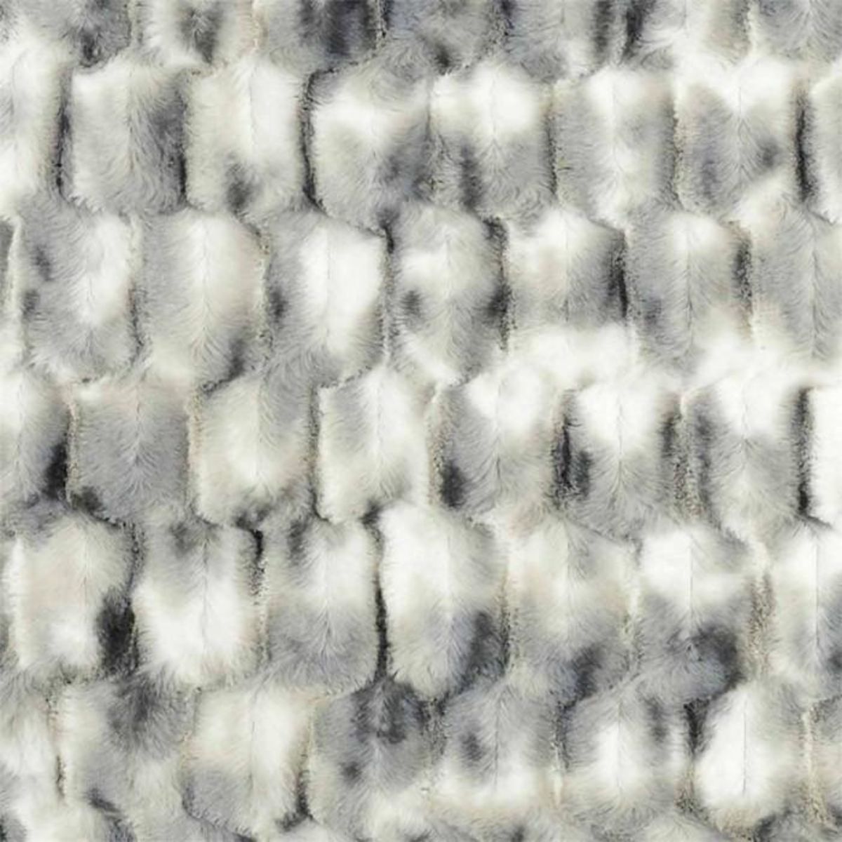 Paris Prix Plaid Imitation Fourrure  Opulence  140x200cm Blanc & Gris