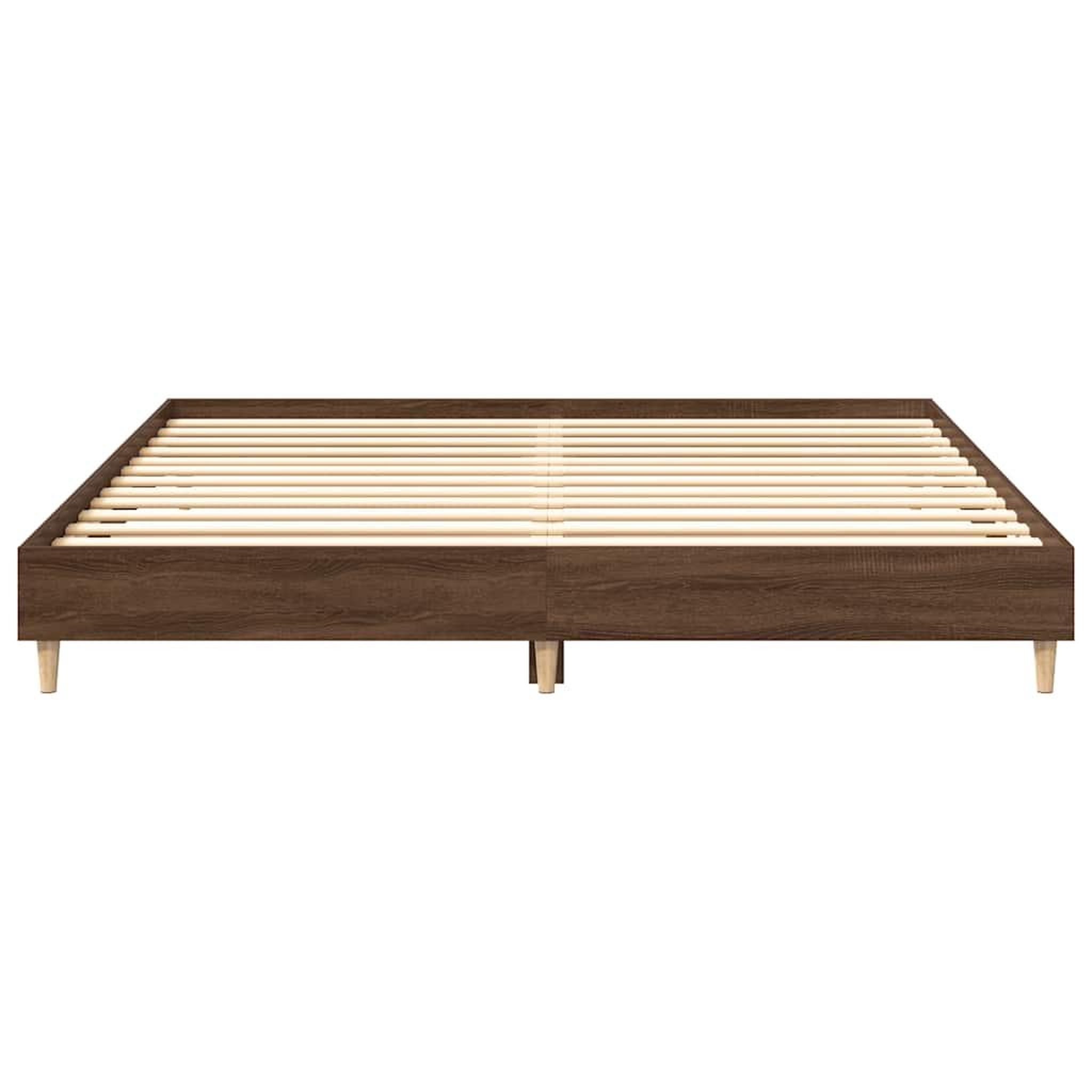 Voir la diapositive 5 : VIDAXL Cadre de lit sans matelas chene marron 200x200 cm