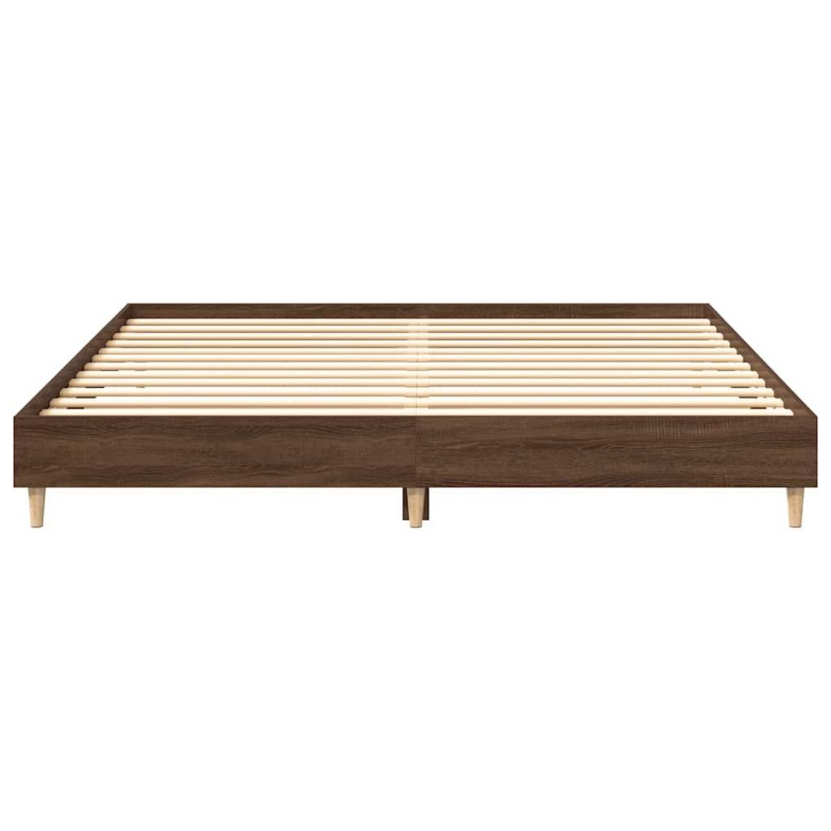 VIDAXL Cadre de lit sans matelas chene marron 200x200 cm