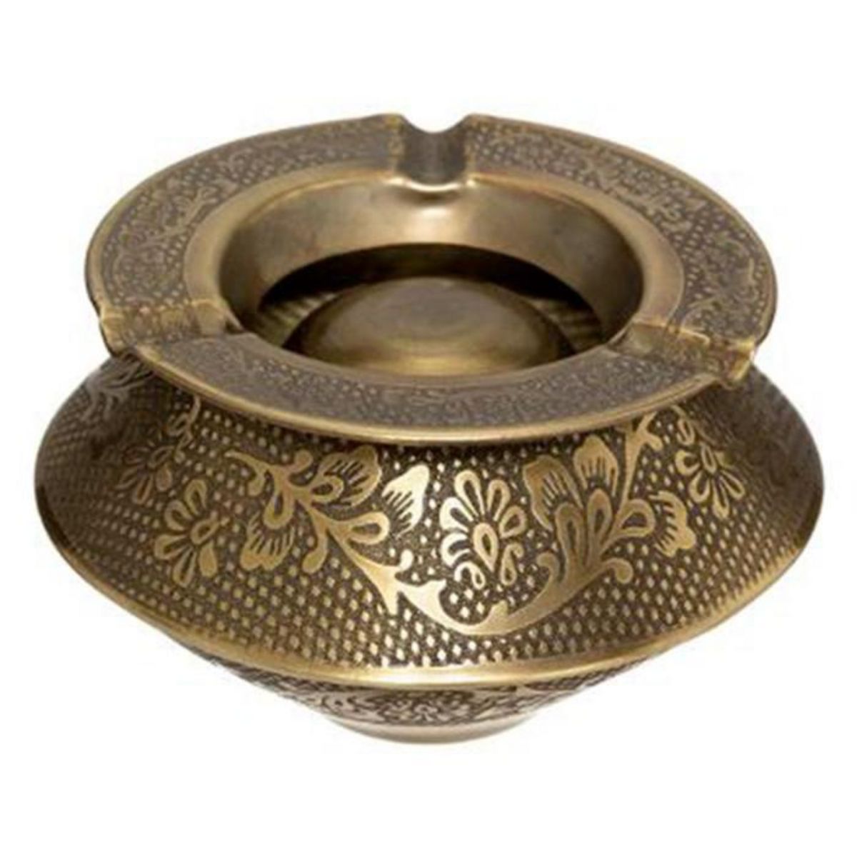ATMOSPHERA Cendrier Rond en Métal  Oasis  12cm Or