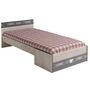 Voir la diapositive 1 : Lit junior style industriel couchage 90x200cm + 1 tiroir de rangement bout de lit LOFTY