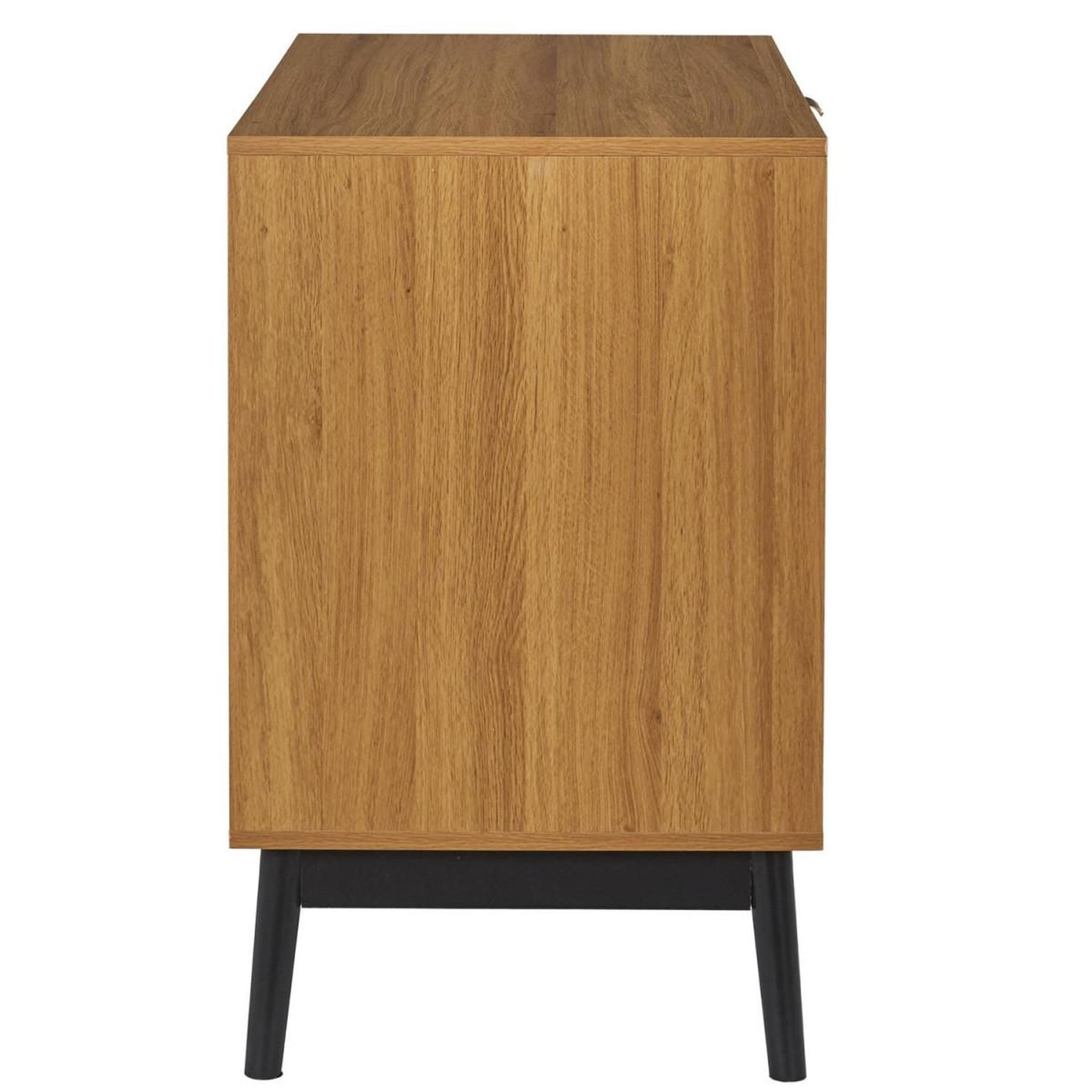 Voir la diapositive 3 : The Home Deco Factory Commode design 3 tiroirs  felix  90cm marron