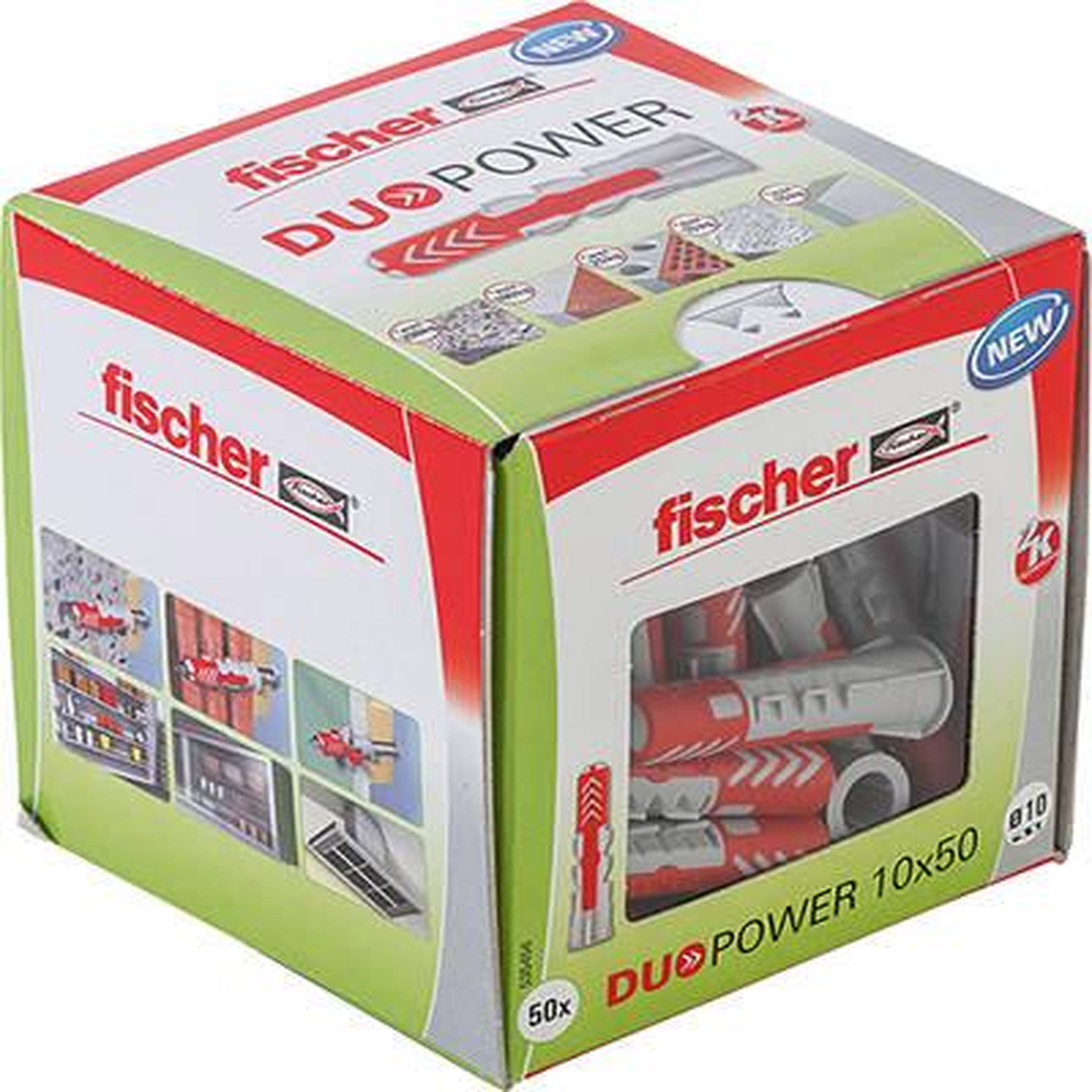 Fischer Boîte de 50 Chevilles DUOPOWER 10x50 DIY