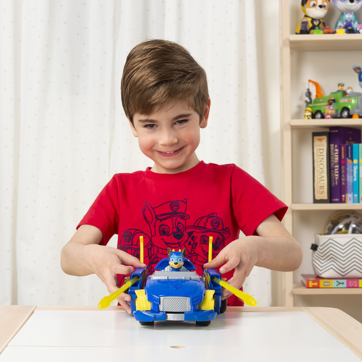 SPIN MASTER Véhicule transformable super charged mighty pups Chase's  - Pat'Patrouille