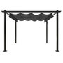 Voir la diapositive 5 : VIDAXL Tonnelle de jardin avec toit retractable 3x3 m Anthracite
