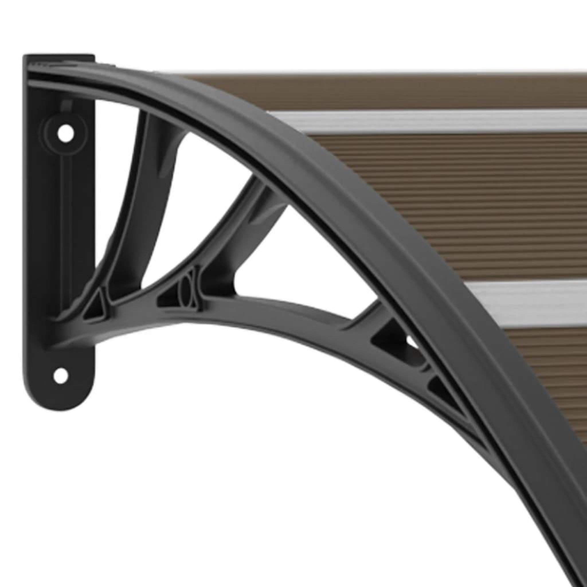 Voir la diapositive 4 : VIDAXL Auvent de porte Noir 240x100 cm PC