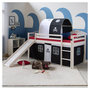Voir la diapositive 3 : HomeStyle4U Lit 90x200 enfant échelle toboggan tunnel pirates