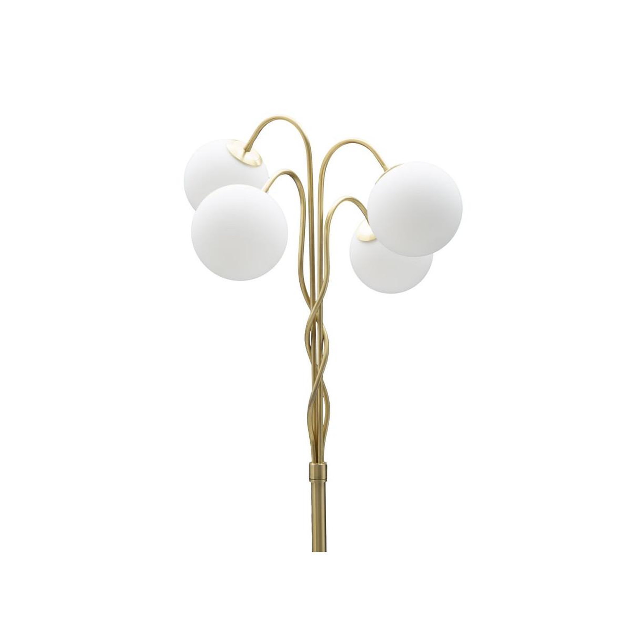 Voir la diapositive 3 : Paris Prix Lampadaire design 4 sphères  glamy  176cm blanc & or