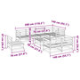 Voir la diapositive 6 : VIDAXL Salon de jardin 9 pcs bois massif sapin de douglas