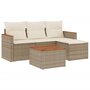 Voir la diapositive 2 : VIDAXL Salon de jardin avec coussins 5 pcs beige resine tressee