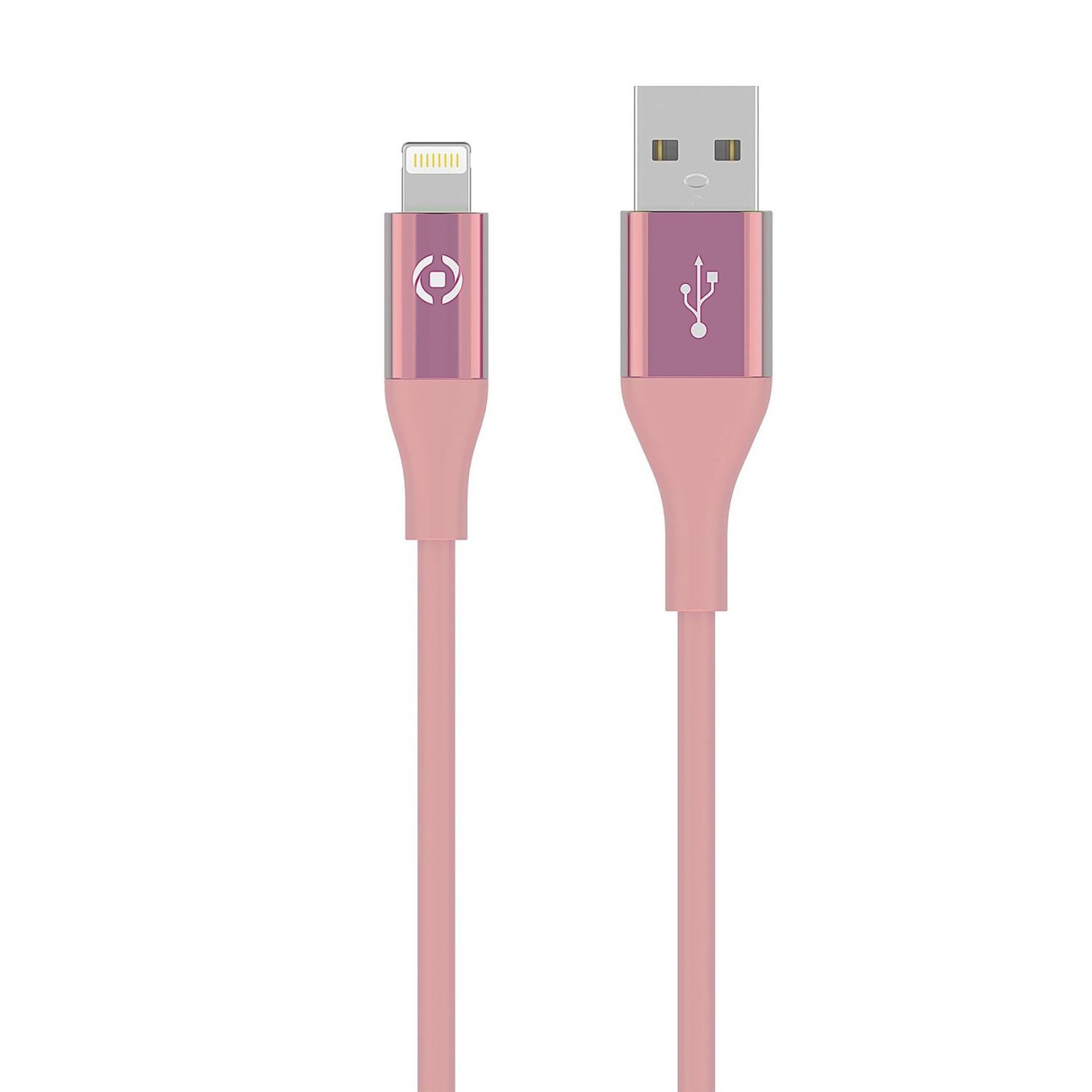 Voir la diapositive 1 : CELLY Celly USBLIGHTCOL3MPK câble Lightning 3 m Rose