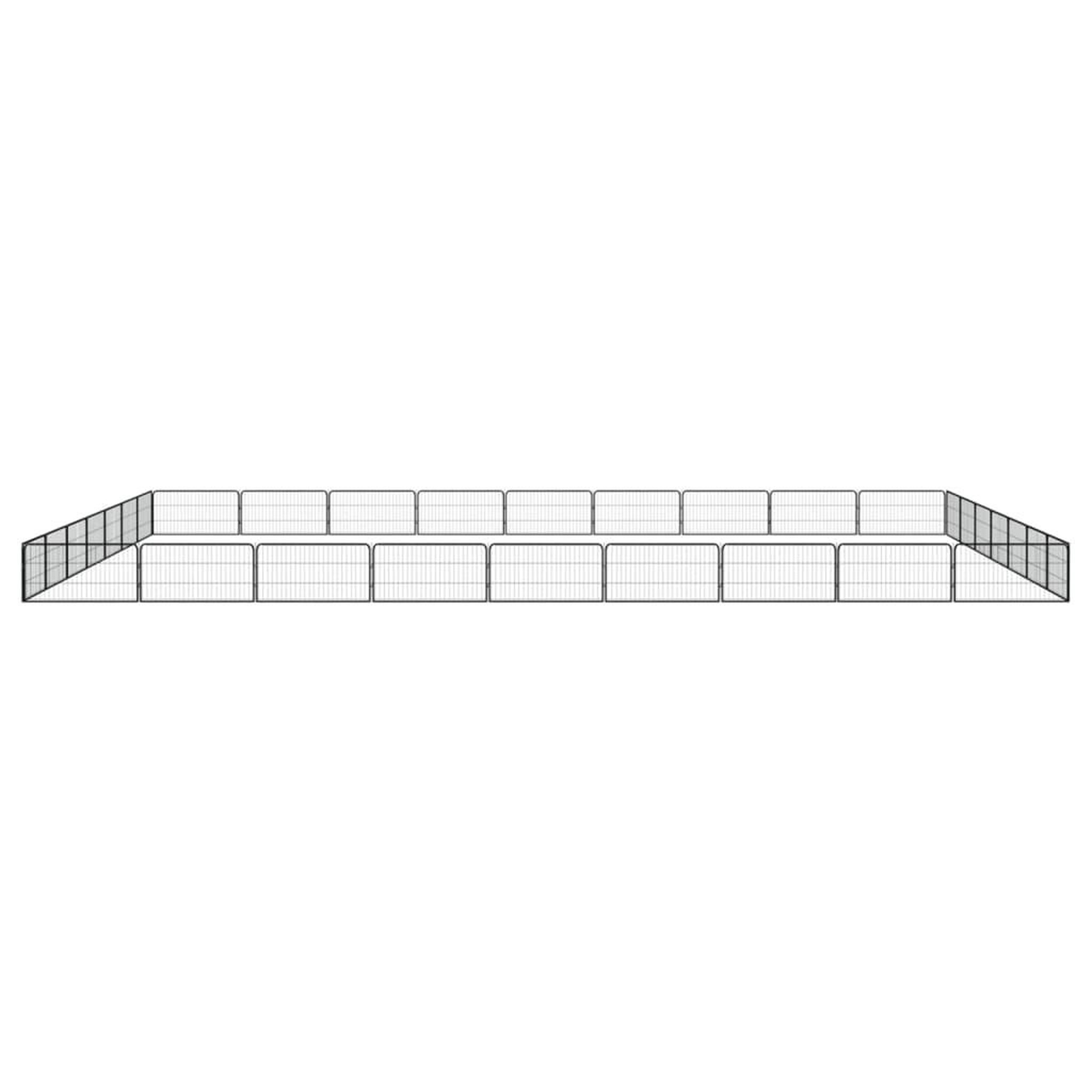 Voir la diapositive 2 : VIDAXL Parc pour chien 32panneaux Noir 100x50cm Acier enduit de poudre