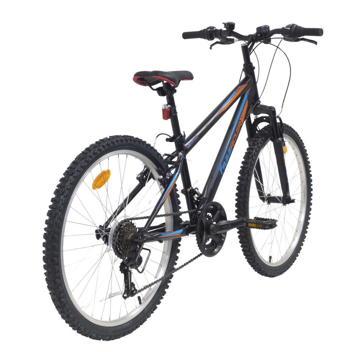 FREERIDER Vélo enfant (140/160 cm ) - VTT 24'' Rigide Garçon   Freerider   - 18 Vitesses - Fourche Télescopique - Dérailleur Shimano - Freins V-Brake et Jantes en aluminium