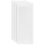 Voir la diapositive 2 : VIDAXL Portes d armoire à persiennes 4pcs blanc 99,3x39,4cm pin massif