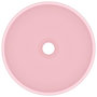 Voir la diapositive 3 : VIDAXL Lavabo rond de salle de bain Rose mat 32,5x14 cm Ceramique