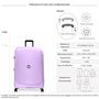 Voir la diapositive 2 : Delsey Grande valise rigide Beaumont TSA Polypropylène 76cm