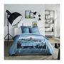 Voir la diapositive 1 : Today Parure de lit - TODAY - JAVA - 2 personnes - 240x220 cm - Coton - Imprimé New York - Bleu