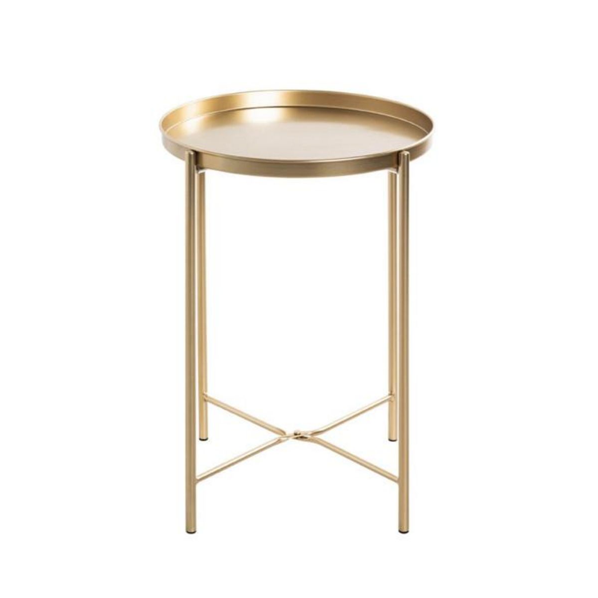 Paris Prix Table d'Appoint Métal  Yann  50cm Or