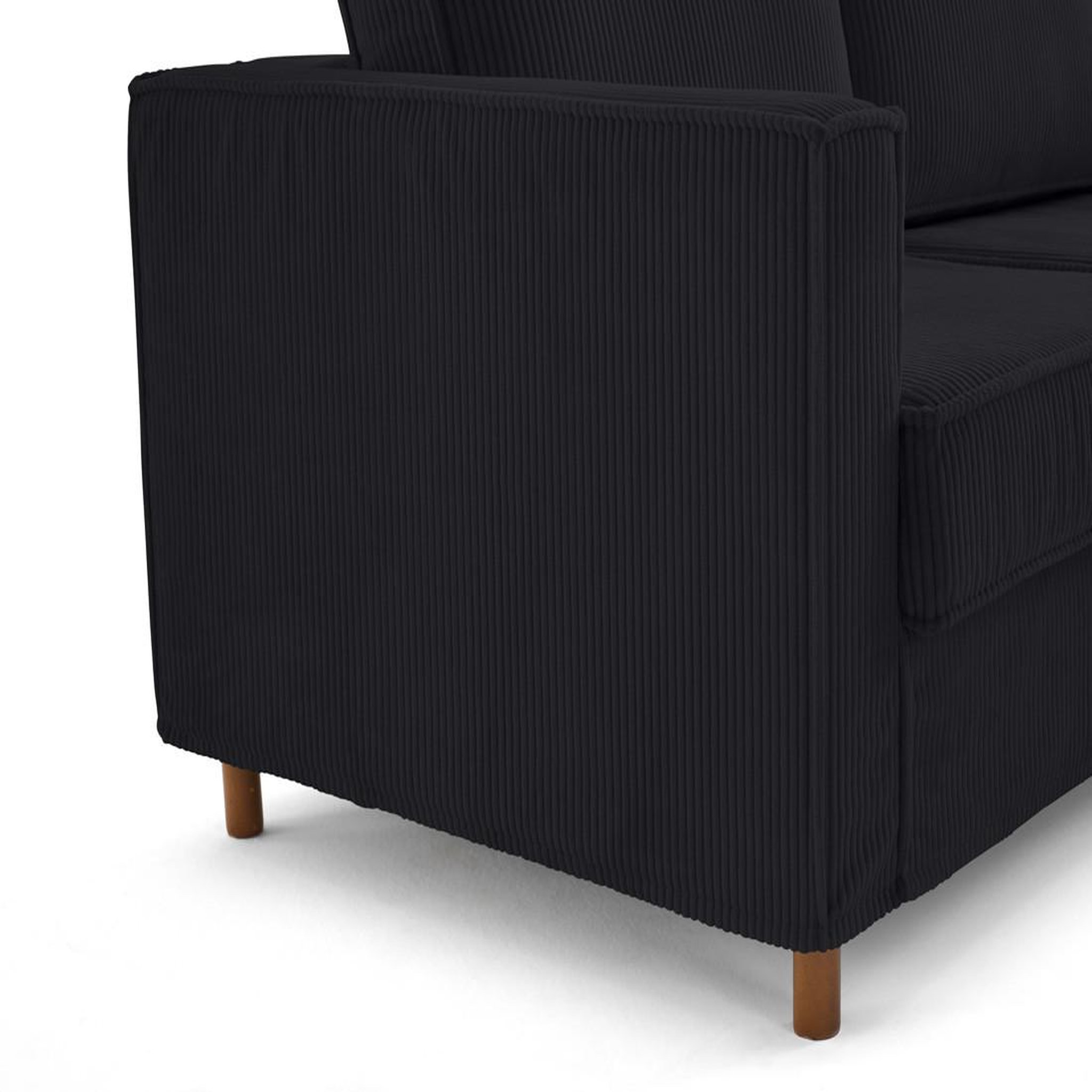 Voir la diapositive 6 : LISA DESIGN Jake - canapé déhoussable d'angle droit 5 places en velours côtelé