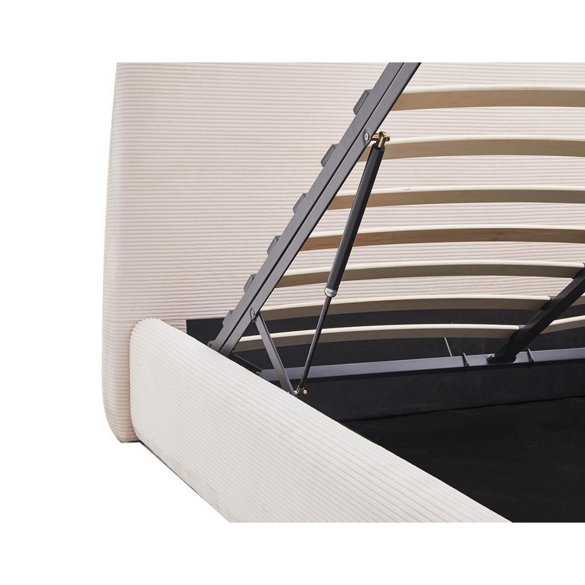 BEST MOBILIER Juliette - lit coffre - 160x200 cm - en velours côtelé