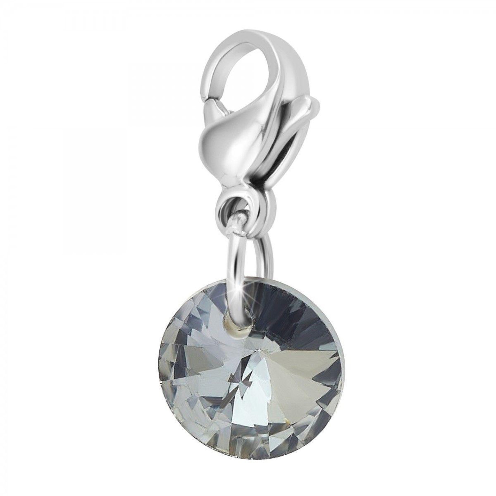 SC CRYSTAL Charm en acier sc crystal orné de cristaux scintillants