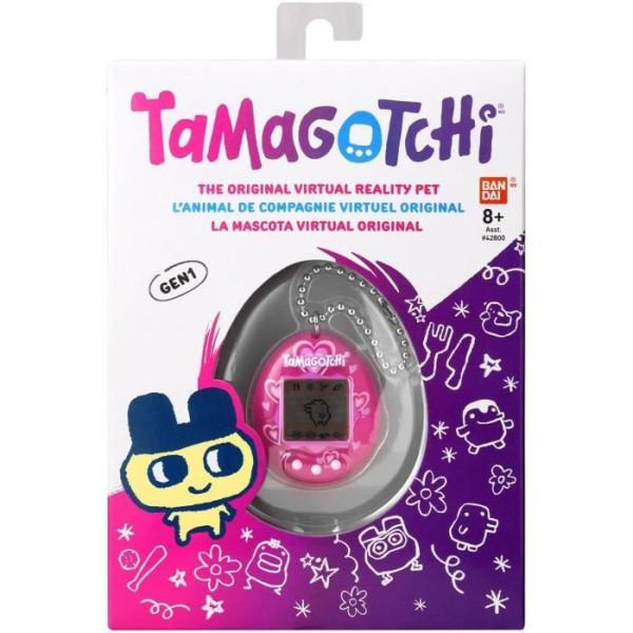 Voir la diapositive 4 : BANDAI BANDAI - Tamagotchi - Tamagotchi original - Lots of love - animal électronique virtuel avec écran couleur, 3 boutons et jeux -
