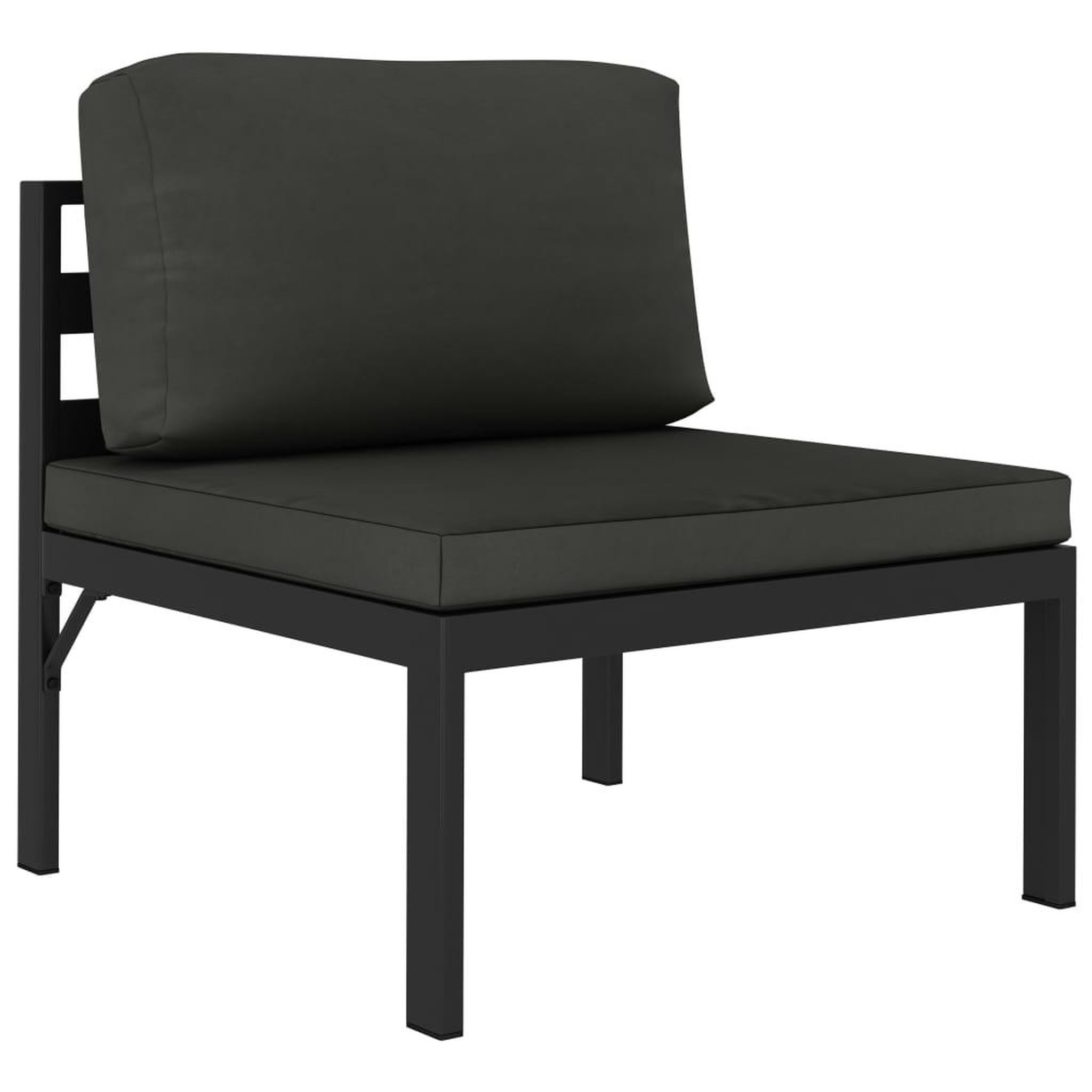 VIDAXL Canape central sectionnel avec coussins Aluminium Anthracite