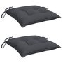 Voir la diapositive 3 : VIDAXL Coussins de chaise lot de 2 anthracite 40x40x7 cm tissu oxford
