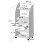 Voir la diapositive 4 : Desserte micro-ondes 2 portes 1 tiroir PRACTICA 