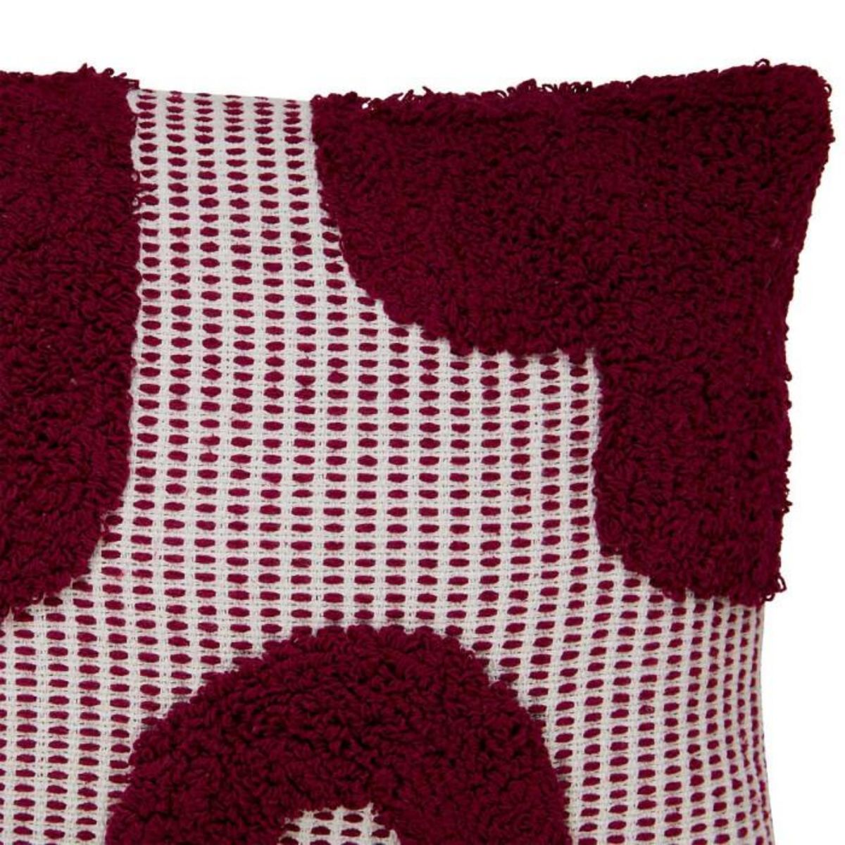 ATMOSPHERA Coussin Déco Tufté  Poppy  50x50cm Violet