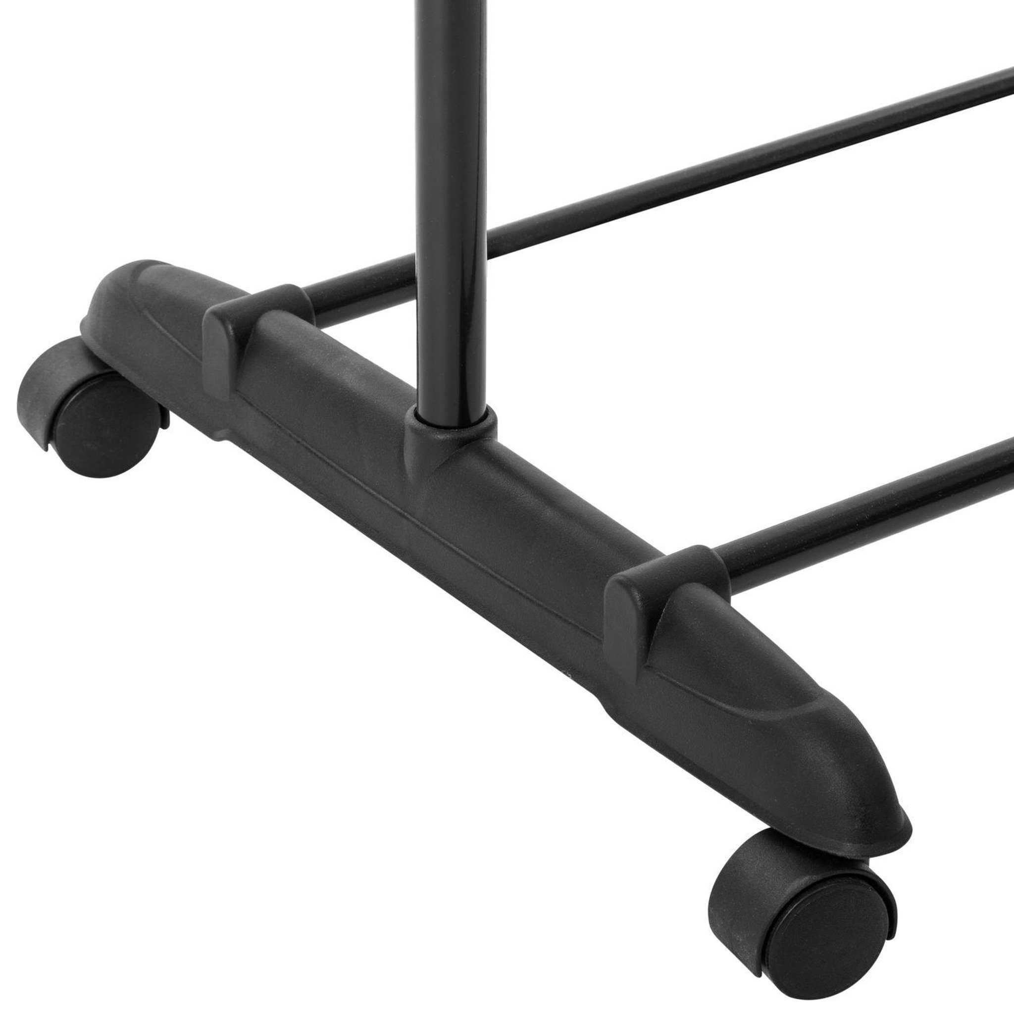 Voir la diapositive 2 : ATMOSPHERA Penderie portant à vêtements réglable sur roulette - h. 160 cm - gris et noir