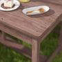 Voir la diapositive 5 : HOMCOM Table pique-nique enfant - ensemble salon de jardin enfant - 2 bancs, coussins et parasol - bois brun