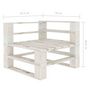Voir la diapositive 5 : VIDAXL Canape palette a 2 places de jardin avec coussins creme Bois