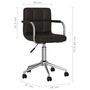 Voir la diapositive 6 : VIDAXL Chaise de bureau pivotante Noir Similicuir