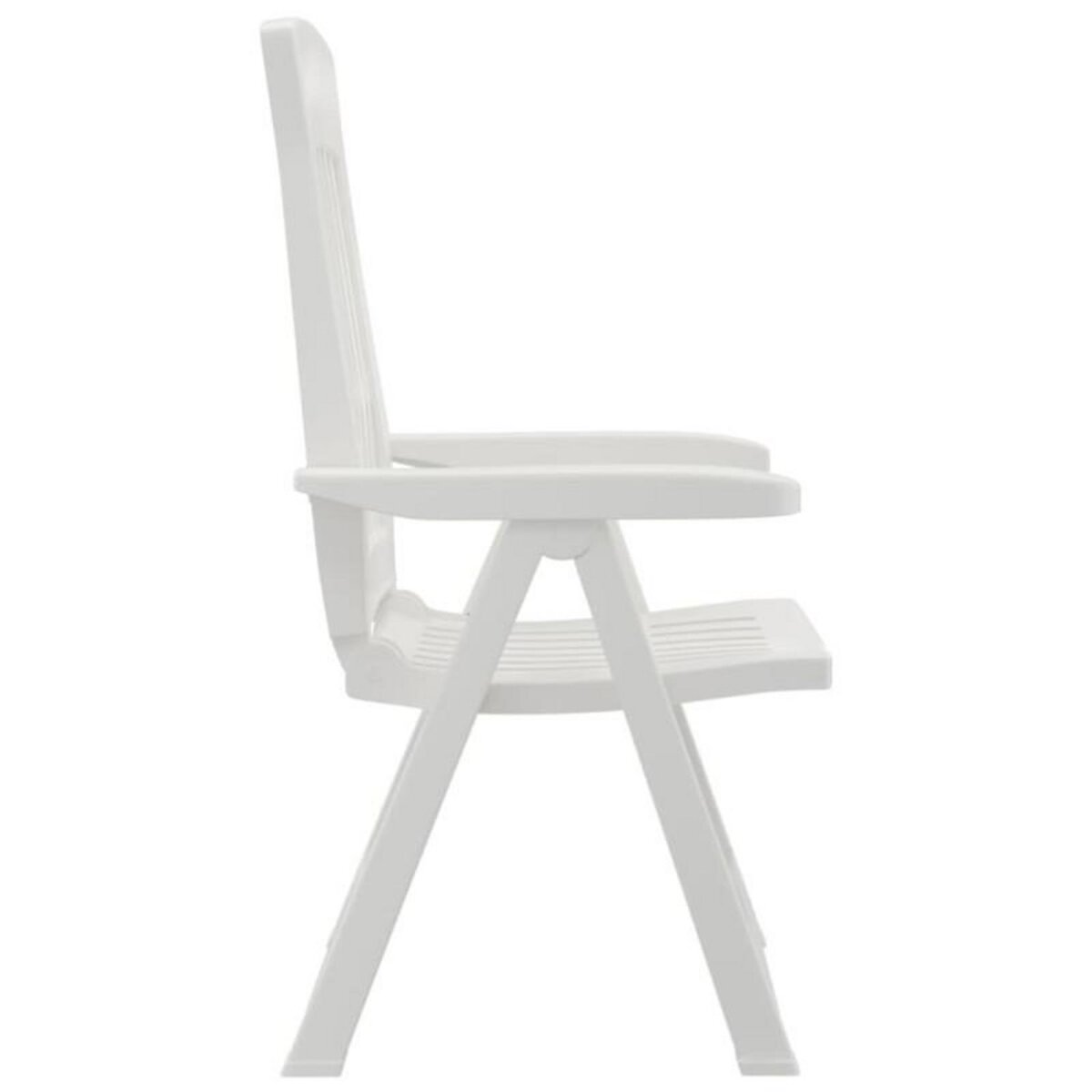 VIDAXL Chaises inclinables de jardin lot de 2 blanc PP
