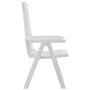 Voir la diapositive 5 : VIDAXL Chaises inclinables de jardin lot de 2 blanc PP