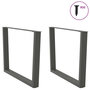 Voir la diapositive 3 : VIDAXL Pieds de table a manger forme de V 2 pcs 100x(72-73,3) cm acier