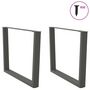 Voir la diapositive 3 : VIDAXL Pieds de table a manger forme de V 2 pcs 100x(72-73,3) cm acier