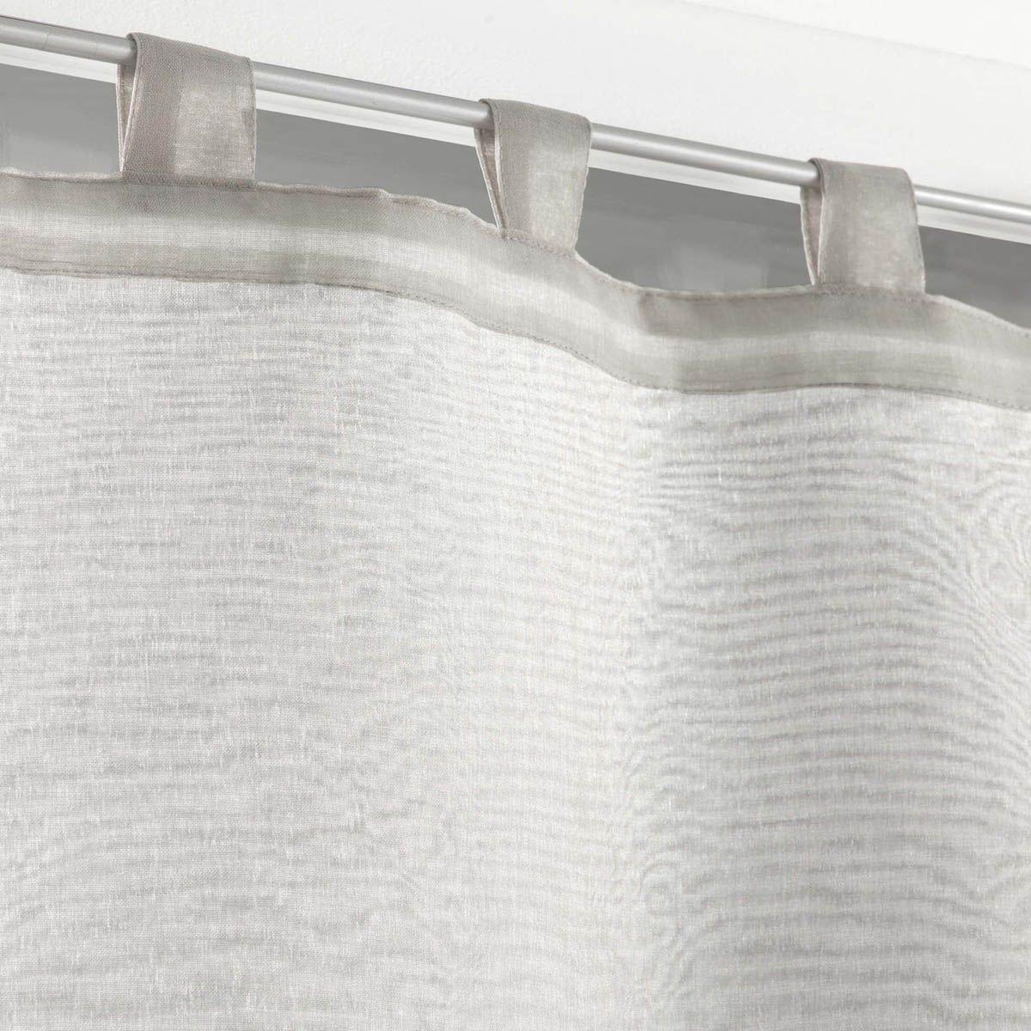 Voir la diapositive 2 : Douceur d'Intérieur Paire de voilages  duetto  60x120cm gris & blanc