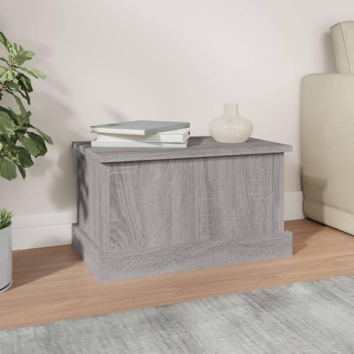 VIDAXL Boîte de rangement sonoma gris 50x30x28 cm bois d'ingenierie