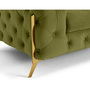 Voir la diapositive 6 : LISA DESIGN Camden - fauteuil chesterfield en velours - pieds en métal doré