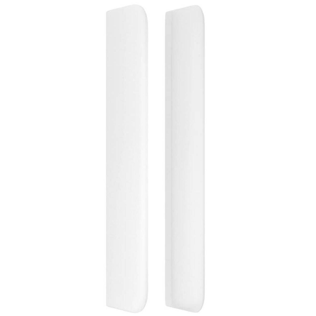 VIDAXL Tete de lit avec oreilles Blanc 147x16x118/128 cm Similicuir
