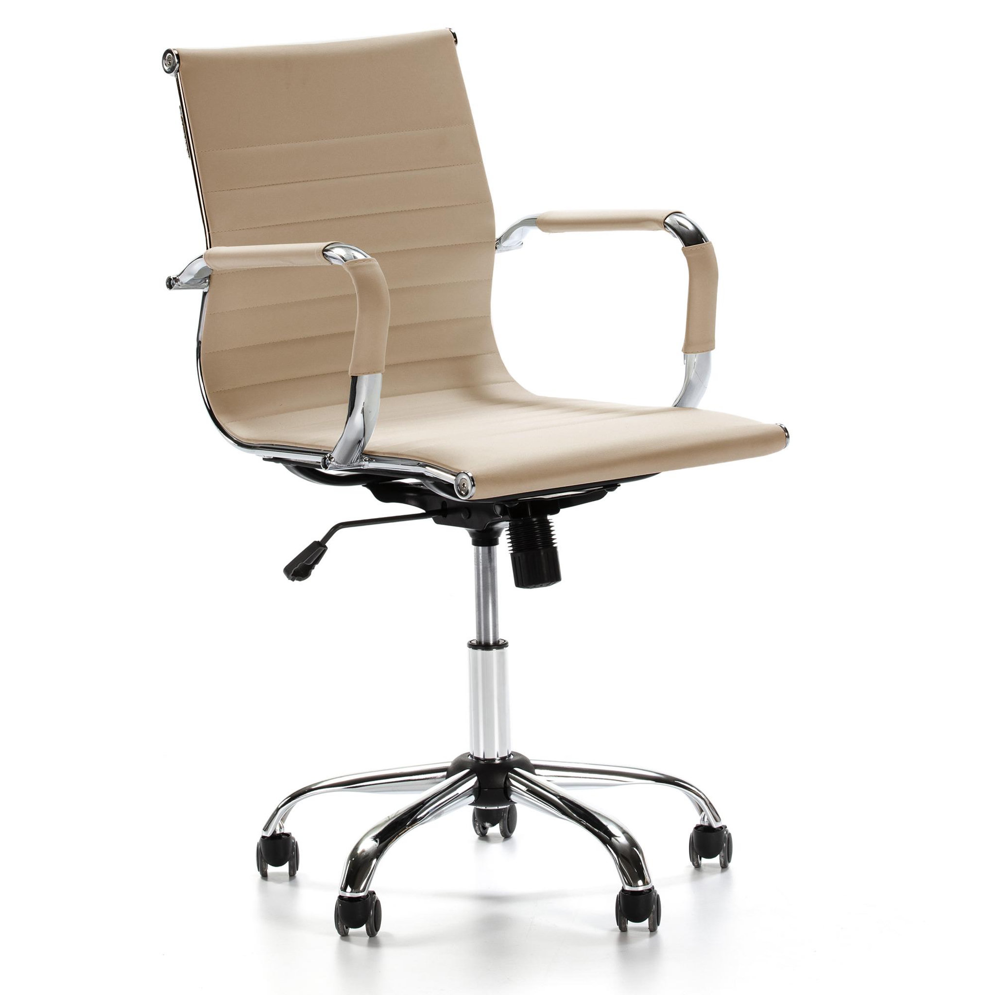 VS VENTA-STOCK Fauteuil de Bureau Croma inclinable Taupe,Cuir Synthétique