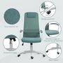 Voir la diapositive 6 : HOMCOM Chaise de bureau design contemporain fonction bascule réglable tissu maille vert d'eau