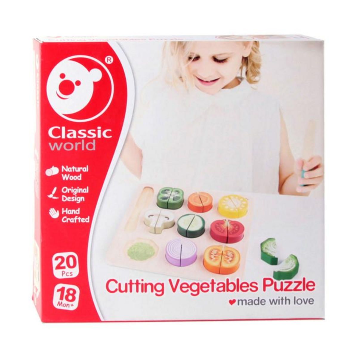 CLASSIC WORLD Classic World Wooden Vegetable Vegetables, 20 pcs.