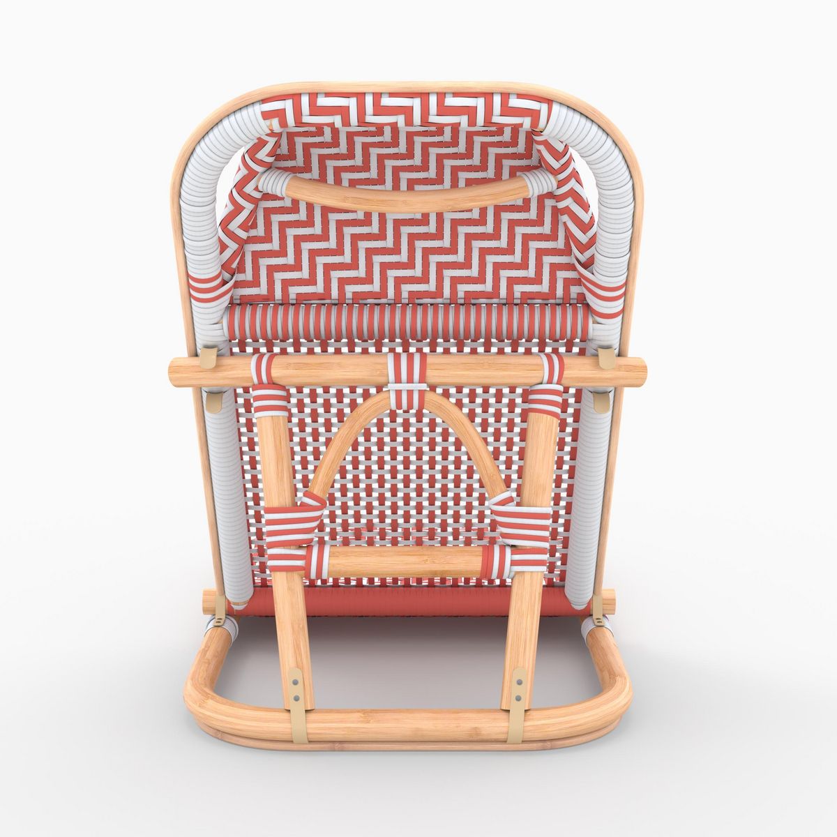 Rendez vous déco Chaise de plage terracotta pliable en tissage synthétique - Favignana