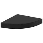 VIDAXL 323889 Floating Corner Shelf High Gloss Black 25x25x3,8 cm MDF