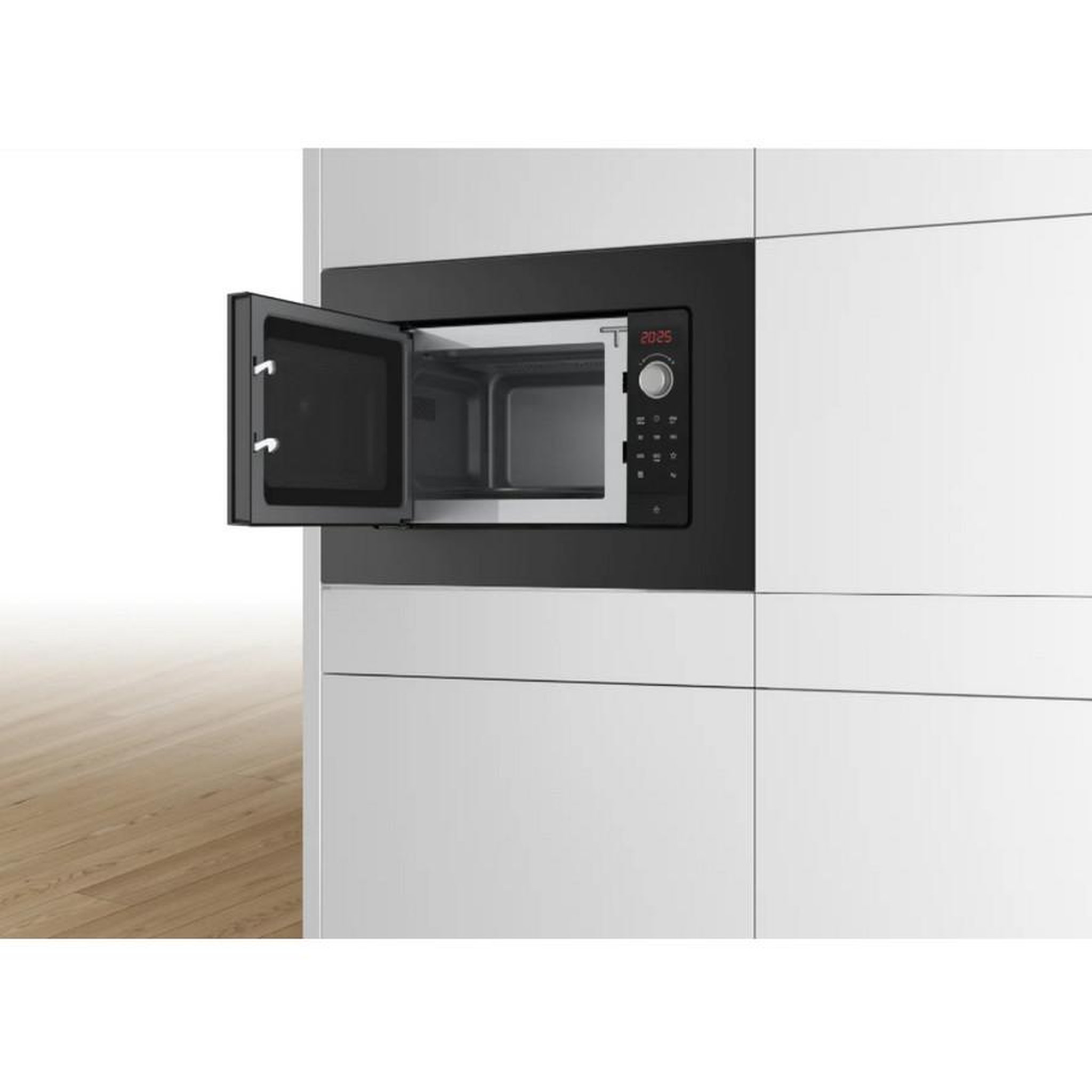 Voir la diapositive 4 : BOSCH Micro-ondes solo 20l 800w encastrable noir - BFL623MB3